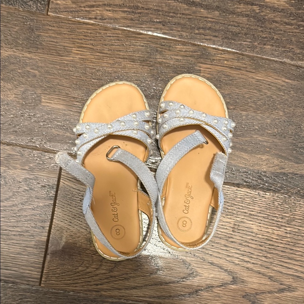 Cat & Jack blue pearl Sandals with Ankle Straps